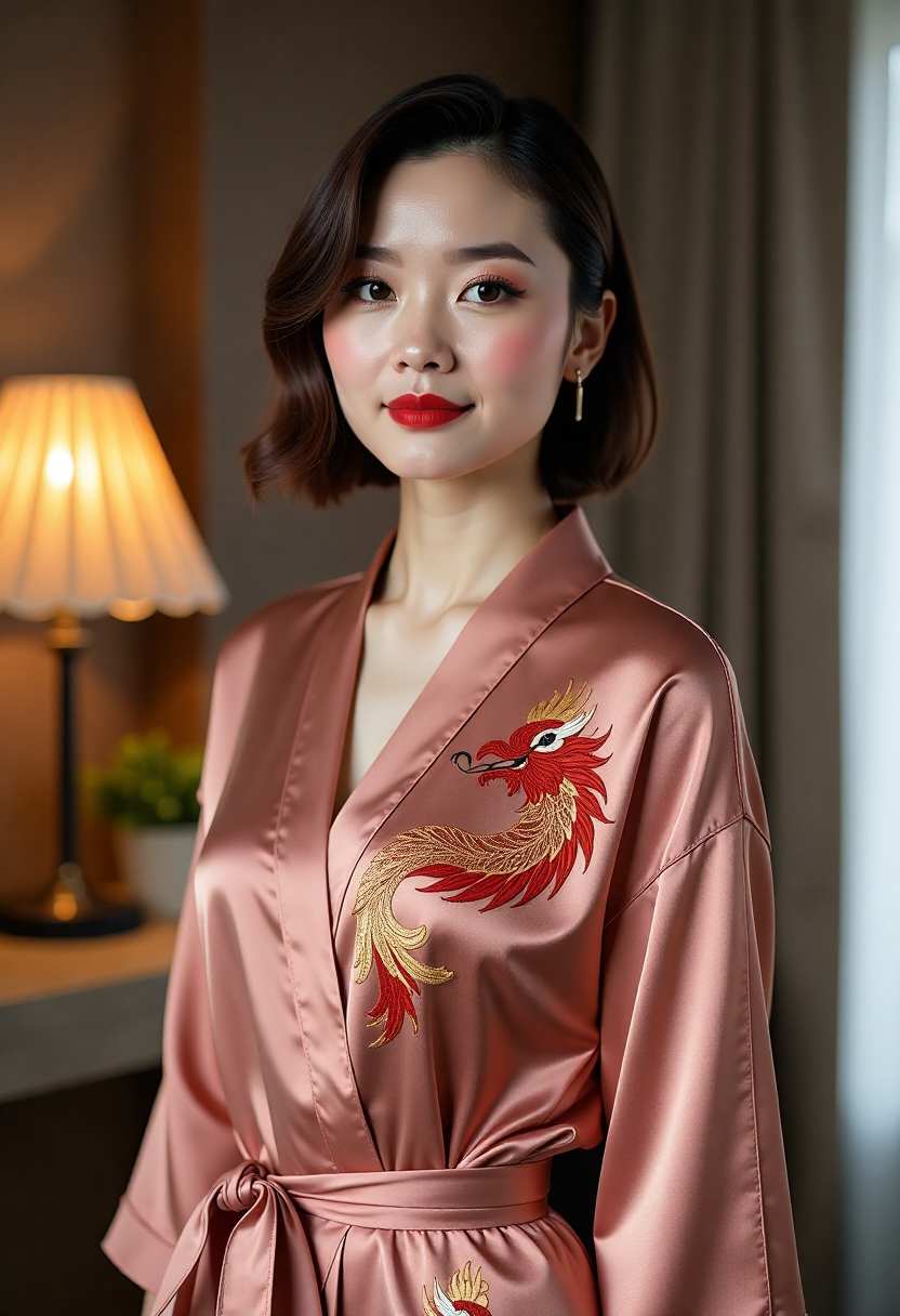 客厅晚饭桌旁的一家五口剧照